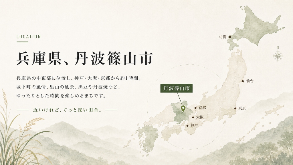 LOCATION 兵庫県、丹波篠山市